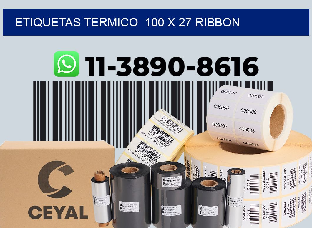 Etiquetas termico 100 x 27 ribbon