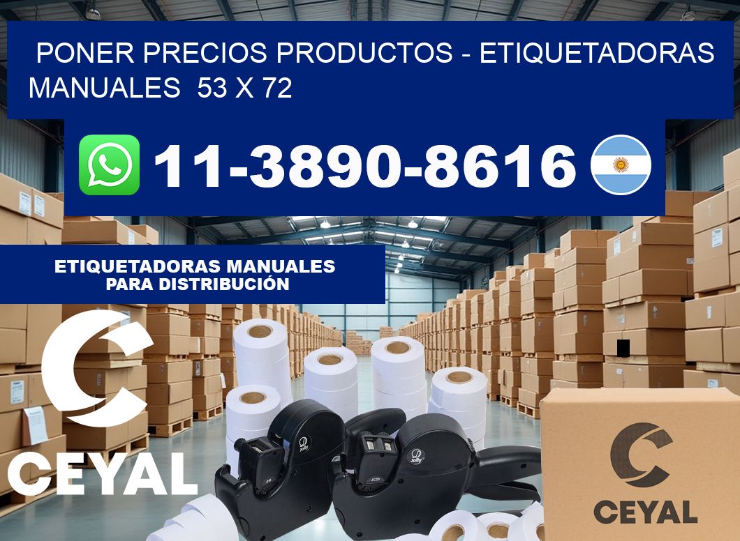 Poner precios productos – Etiquetadoras Manuales  53 x 72