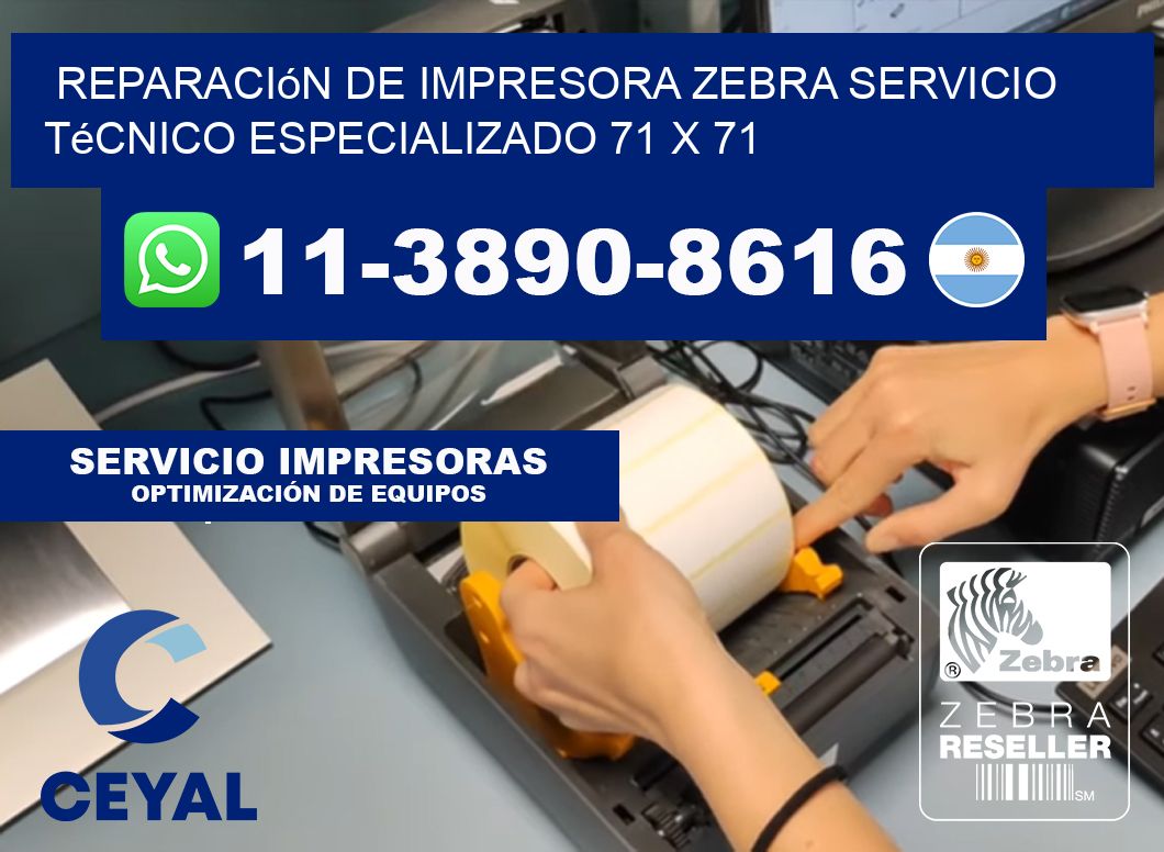 Reparación de Impresora Zebra Servicio Técnico Especializado 71 x 71