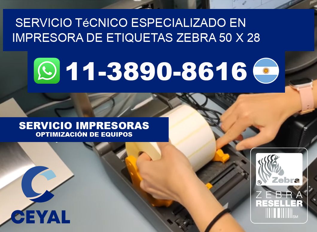 Servicio Técnico Especializado en Impresora de Etiquetas Zebra 50 x 28