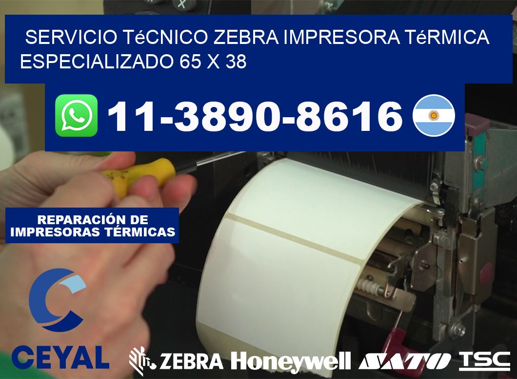 Servicio Técnico Zebra Impresora Térmica Especializado 65 x 38