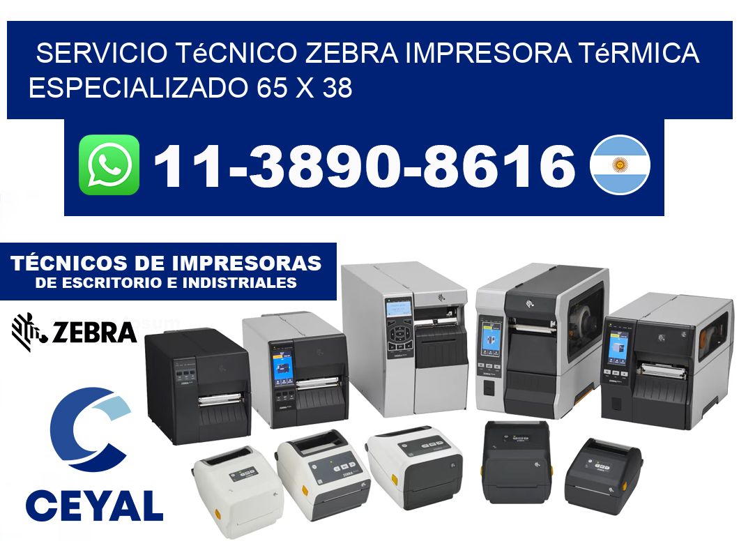 Servicio Técnico Zebra Impresora Térmica Especializado 65 x 38