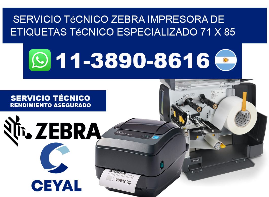 Servicio Técnico Zebra Impresora de Etiquetas Técnico Especializado 71 x 85