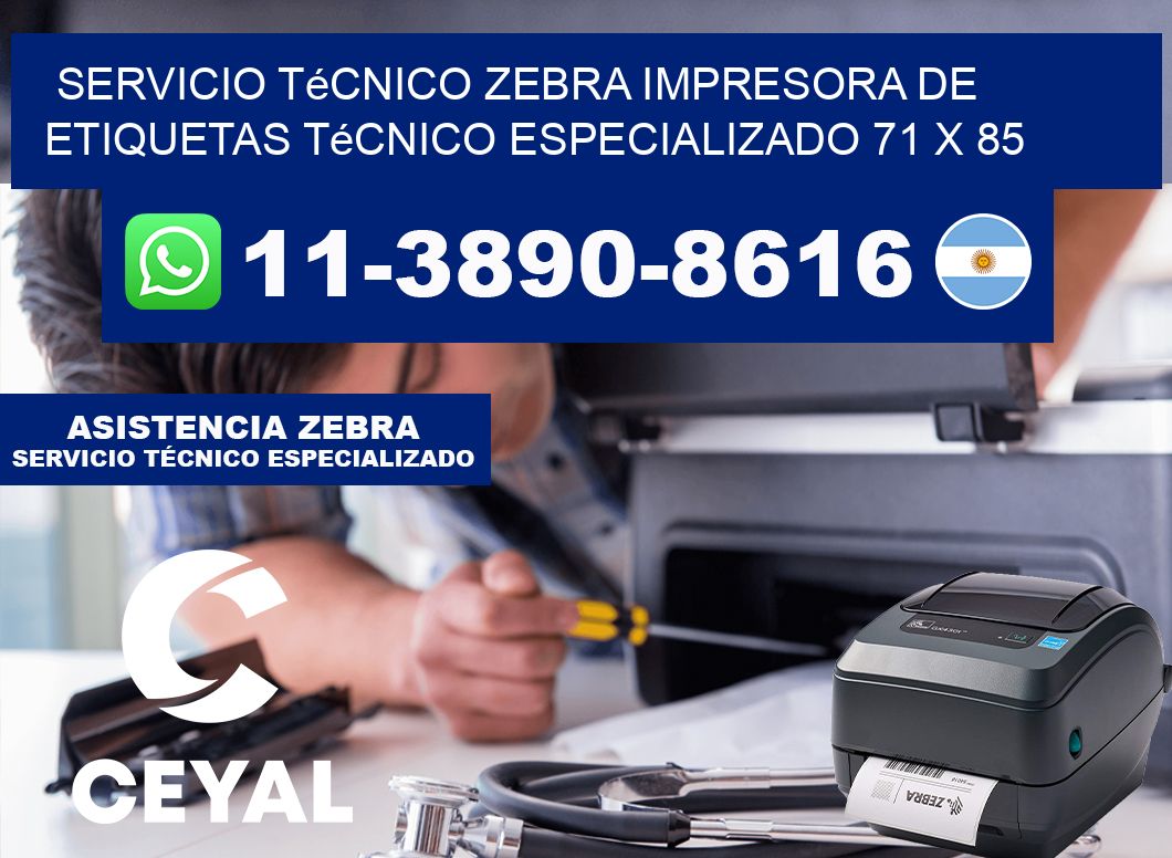 Servicio Técnico Zebra Impresora de Etiquetas Técnico Especializado 71 x 85