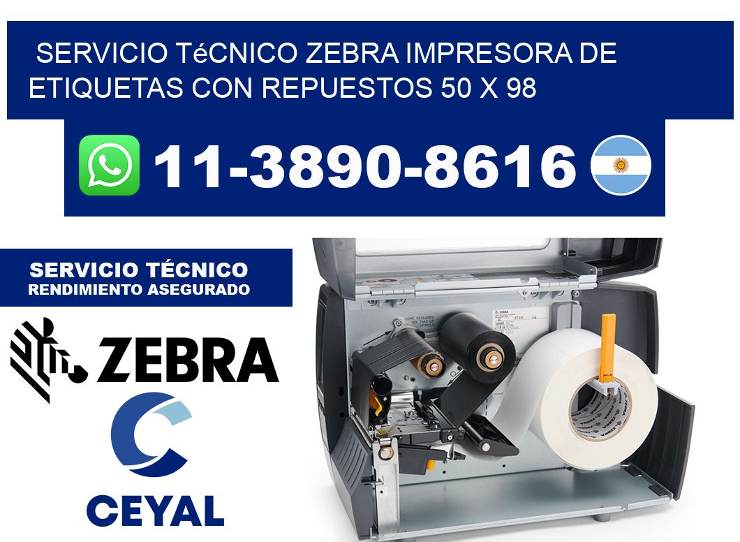 Servicio Técnico Zebra Impresora de Etiquetas con Repuestos 50 x 98