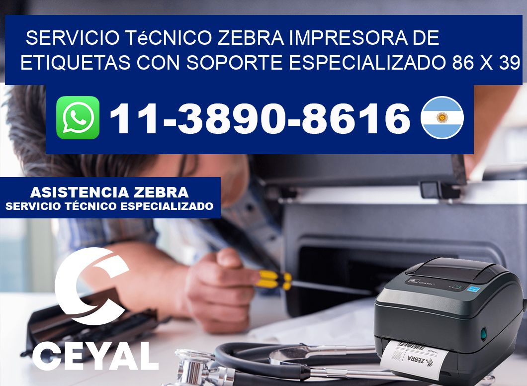 Servicio Técnico Zebra Impresora de Etiquetas con Soporte Especializado 86 x 39