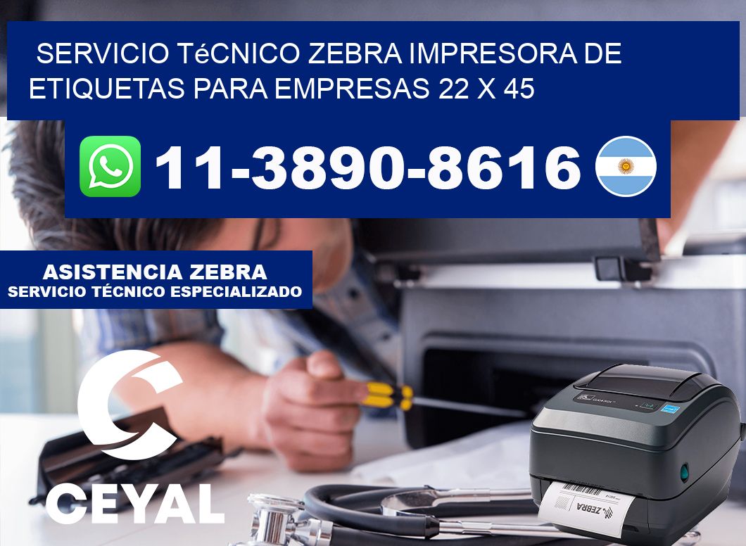Servicio Técnico Zebra Impresora de Etiquetas para Empresas 22 x 45