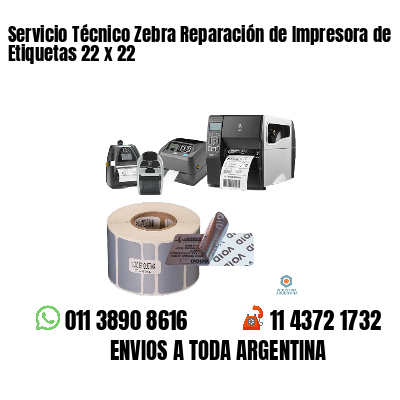 Servicio Técnico Zebra Reparación de Impresora de Etiquetas 22 x 22
