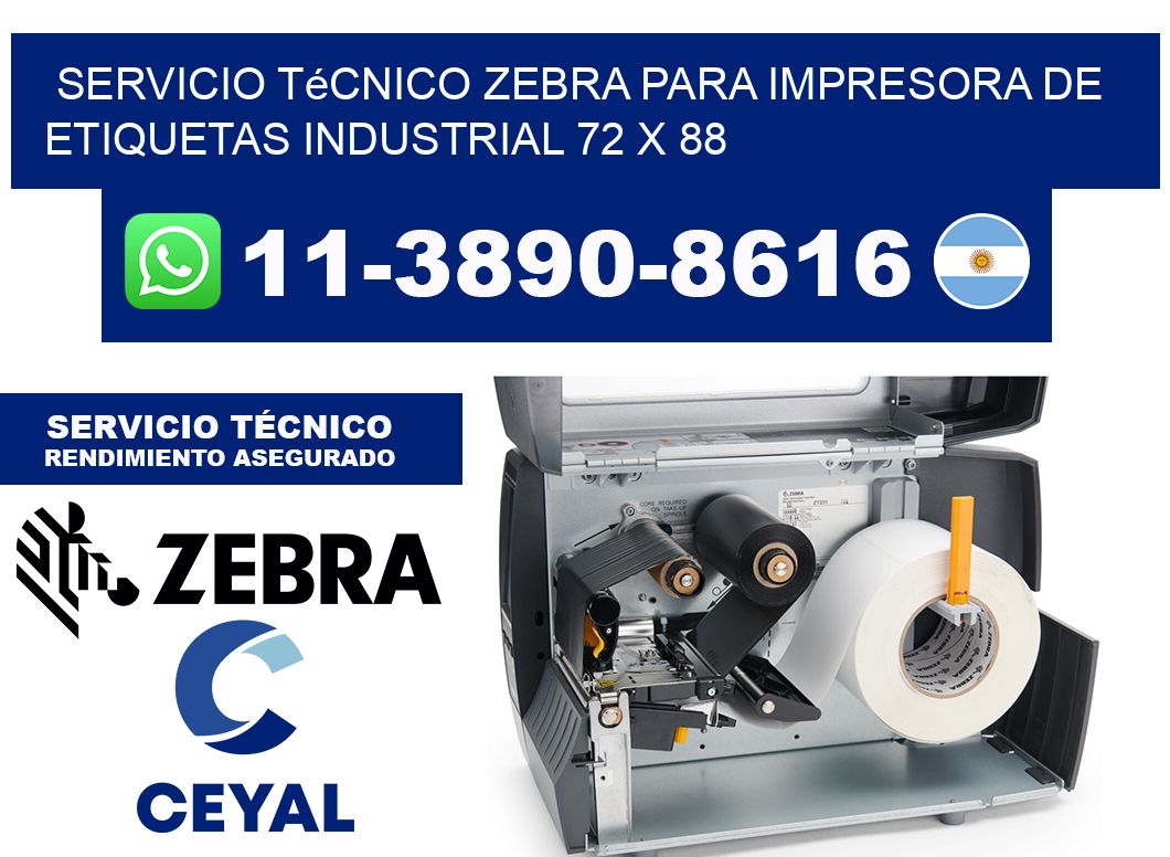 Servicio Técnico Zebra para Impresora de Etiquetas Industrial 72 x 88