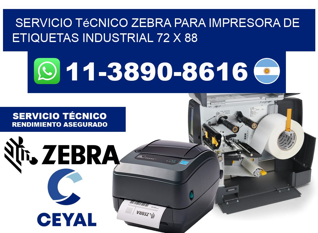 Servicio Técnico Zebra para Impresora de Etiquetas Industrial 72 x 88