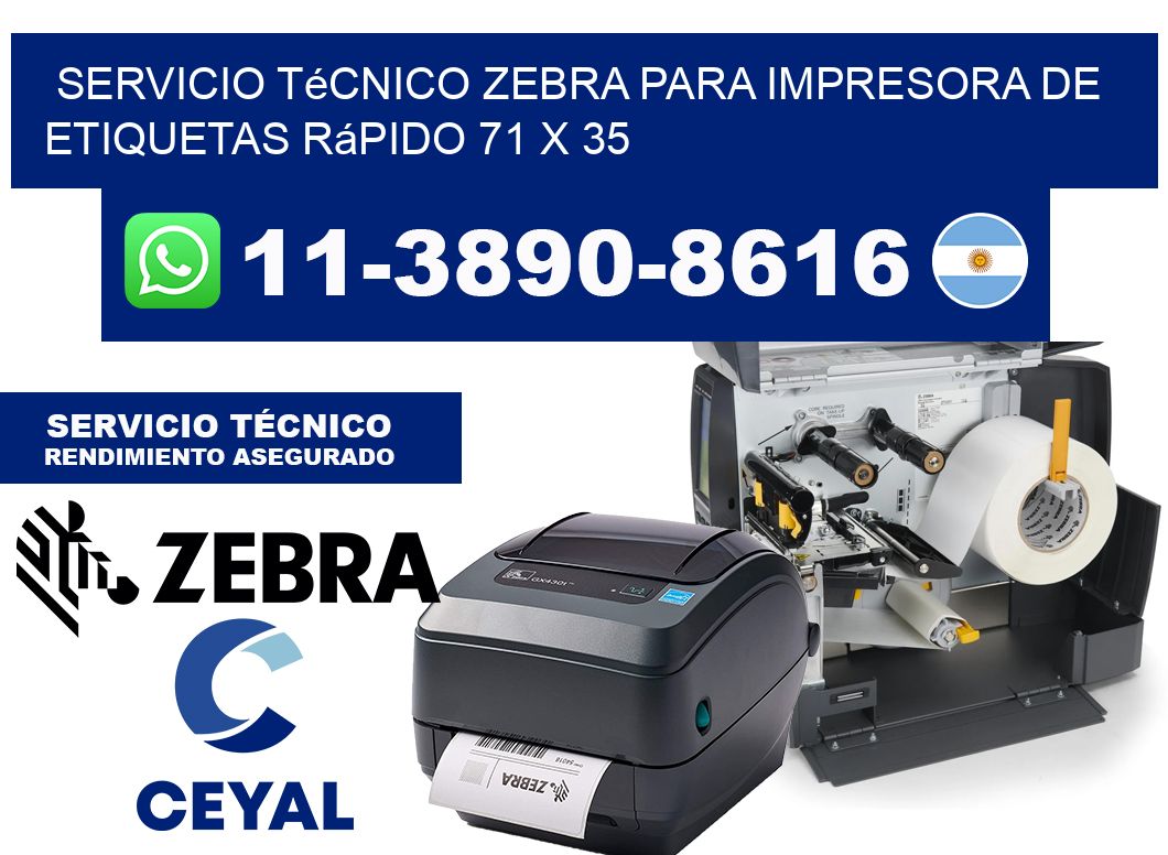 Servicio Técnico Zebra para Impresora de Etiquetas Rápido 71 x 35