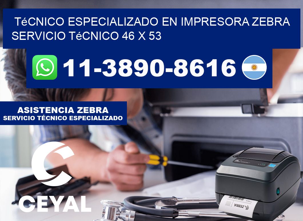 Técnico Especializado en Impresora Zebra Servicio Técnico 46 x 53