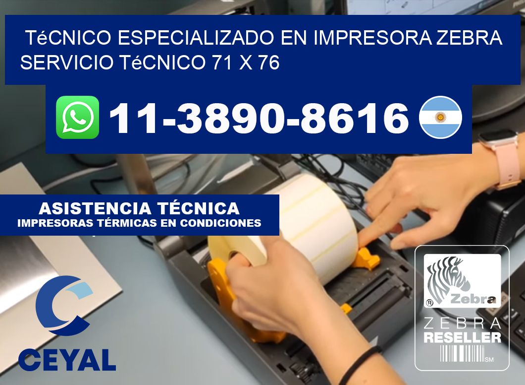 Técnico Especializado en Impresora Zebra Servicio Técnico 71 x 76