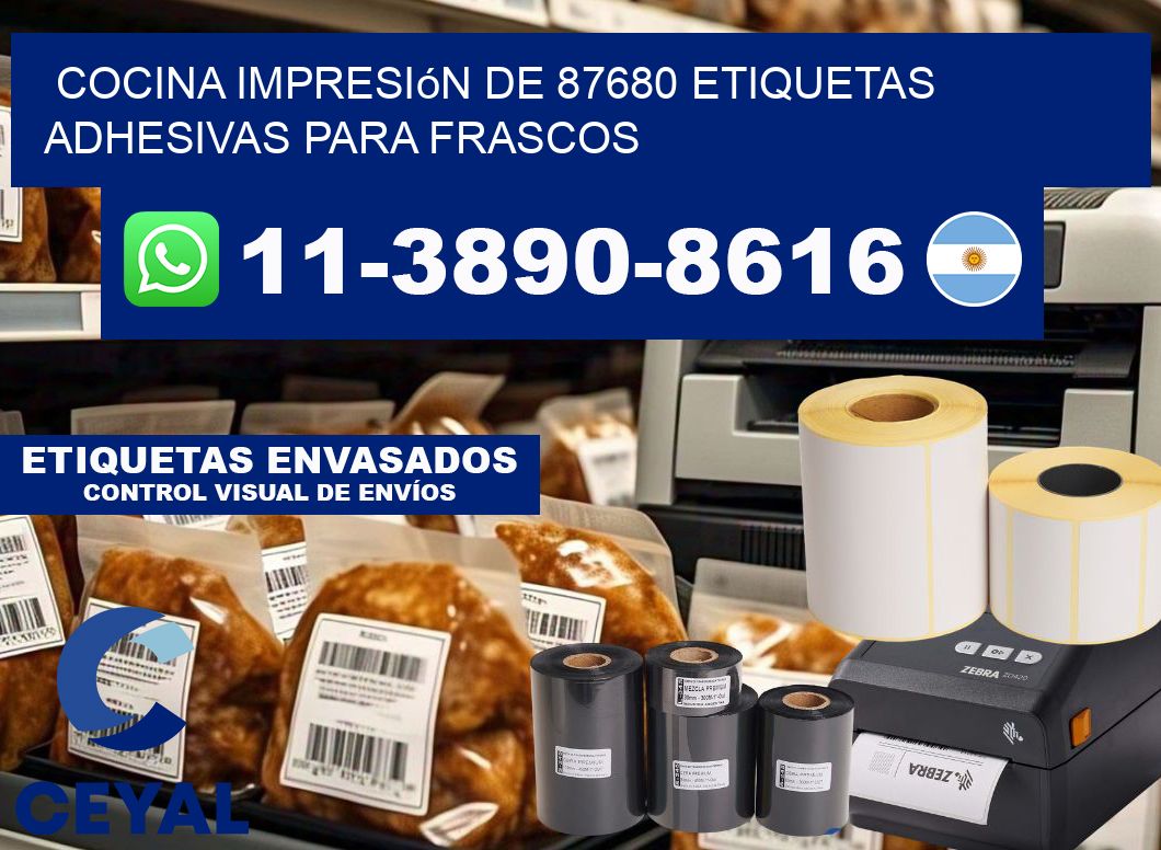 cocina impresión de 87680 etiquetas adhesivas para frascos