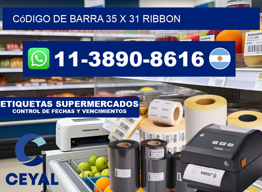 código de barra 35 x 31 ribbon
