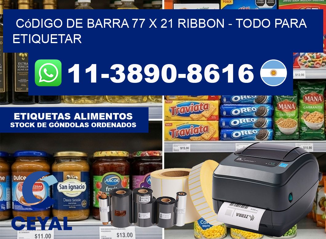 código de barra 77 x 21 ribbon – Todo para Etiquetar