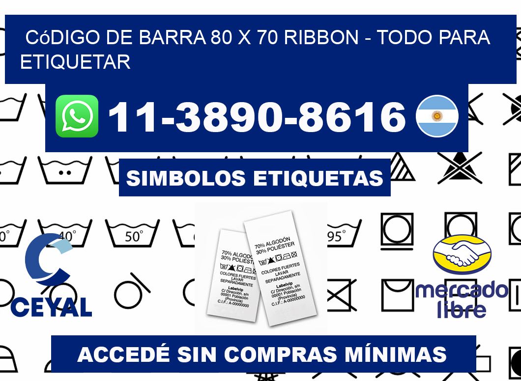 código de barra 80 x 70 ribbon - Todo para Etiquetar