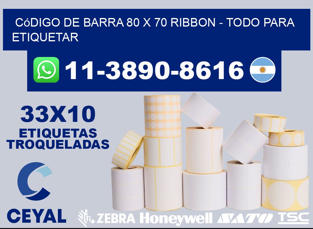 código de barra 80 x 70 ribbon - Todo para Etiquetar