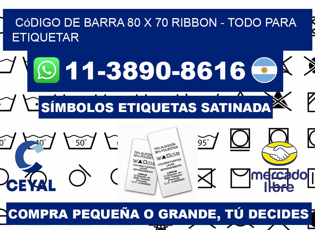 código de barra 80 x 70 ribbon - Todo para Etiquetar