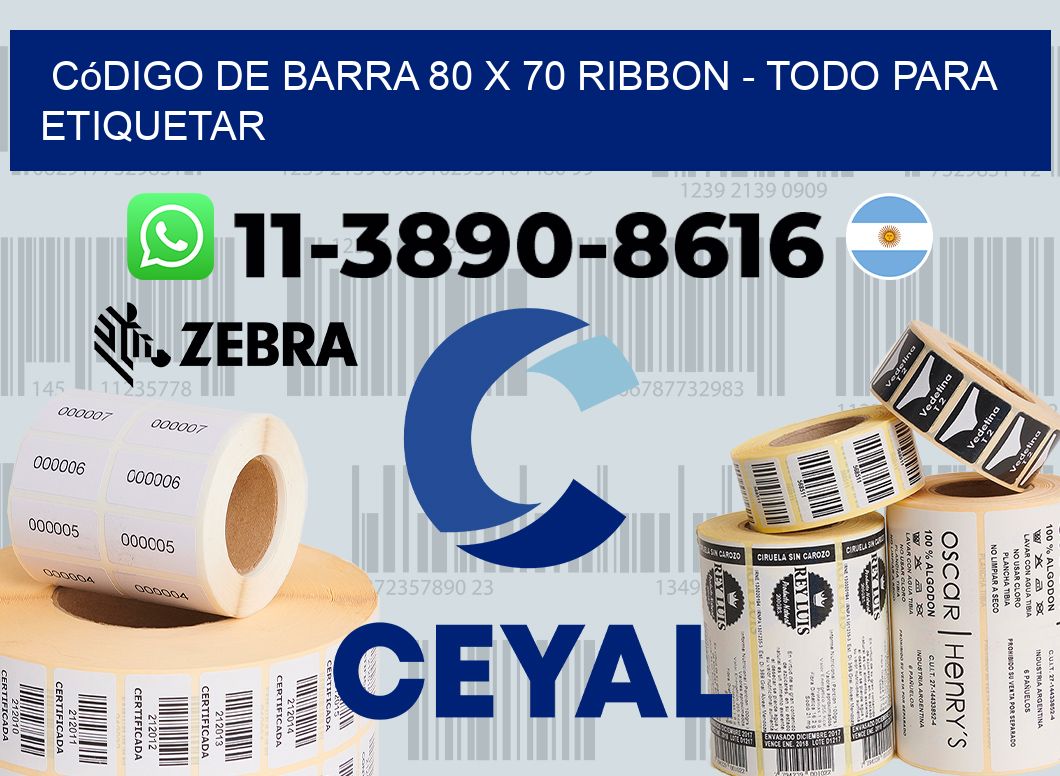 código de barra 80 x 70 ribbon - Todo para Etiquetar