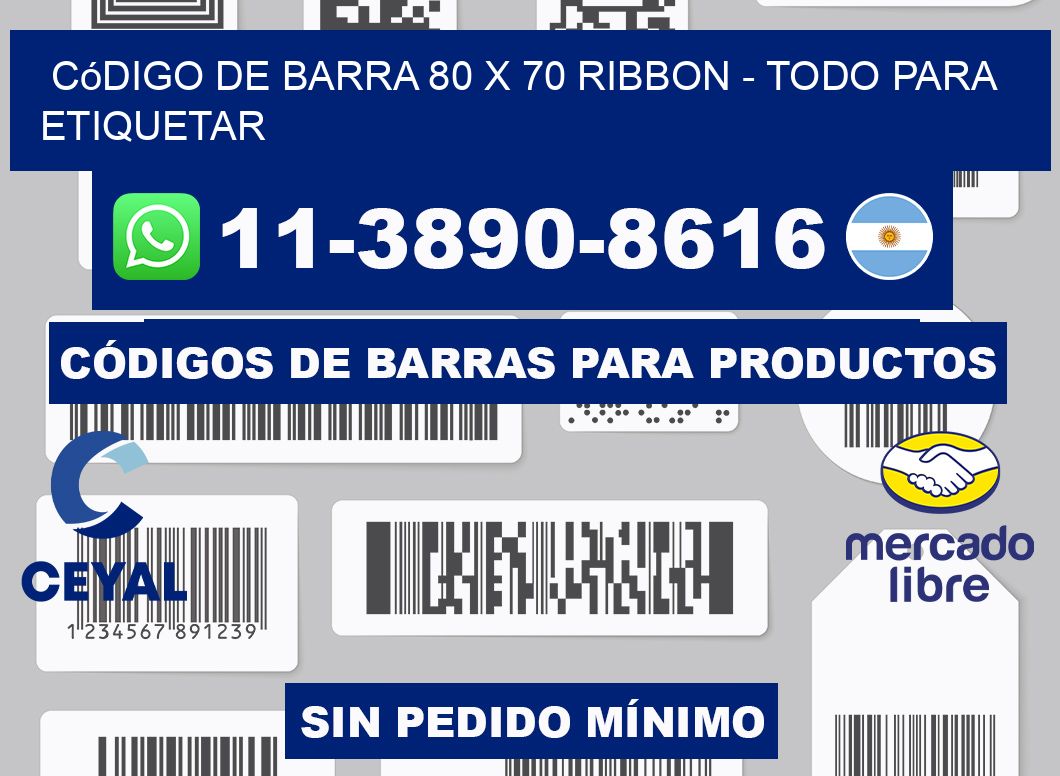 código de barra 80 x 70 ribbon - Todo para Etiquetar