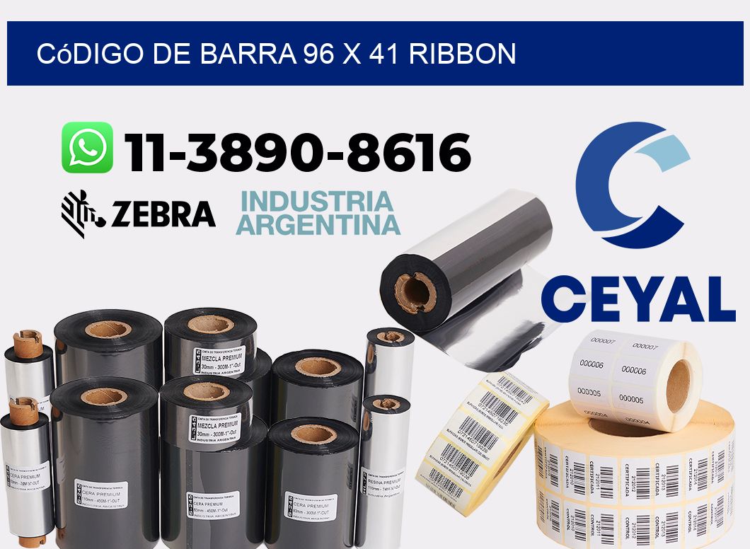 código de barra 96 x 41 ribbon
