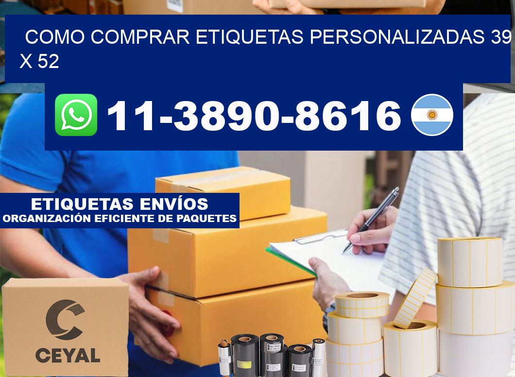 como comprar etiquetas personalizadas 39 x 52
