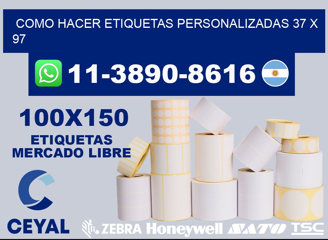 como hacer etiquetas personalizadas 37 x 97