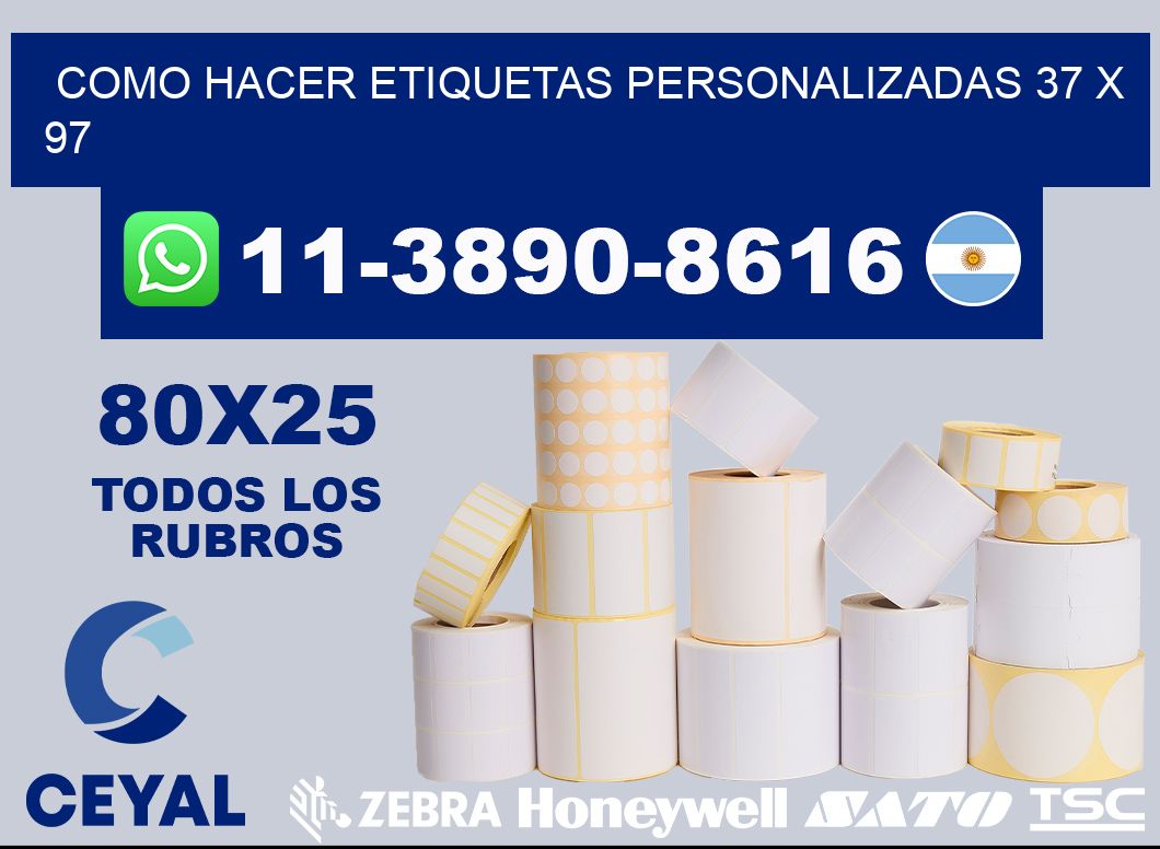 como hacer etiquetas personalizadas 37 x 97