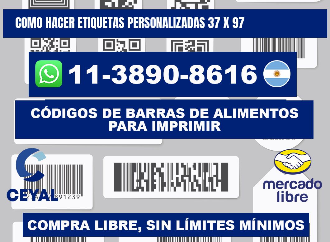 como hacer etiquetas personalizadas 37 x 97