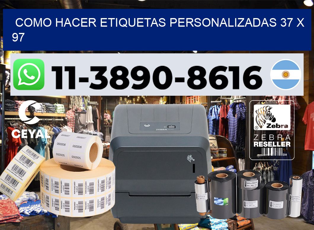 como hacer etiquetas personalizadas 37 x 97