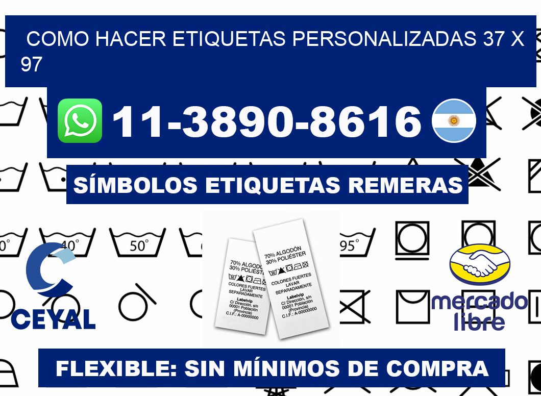 como hacer etiquetas personalizadas 37 x 97