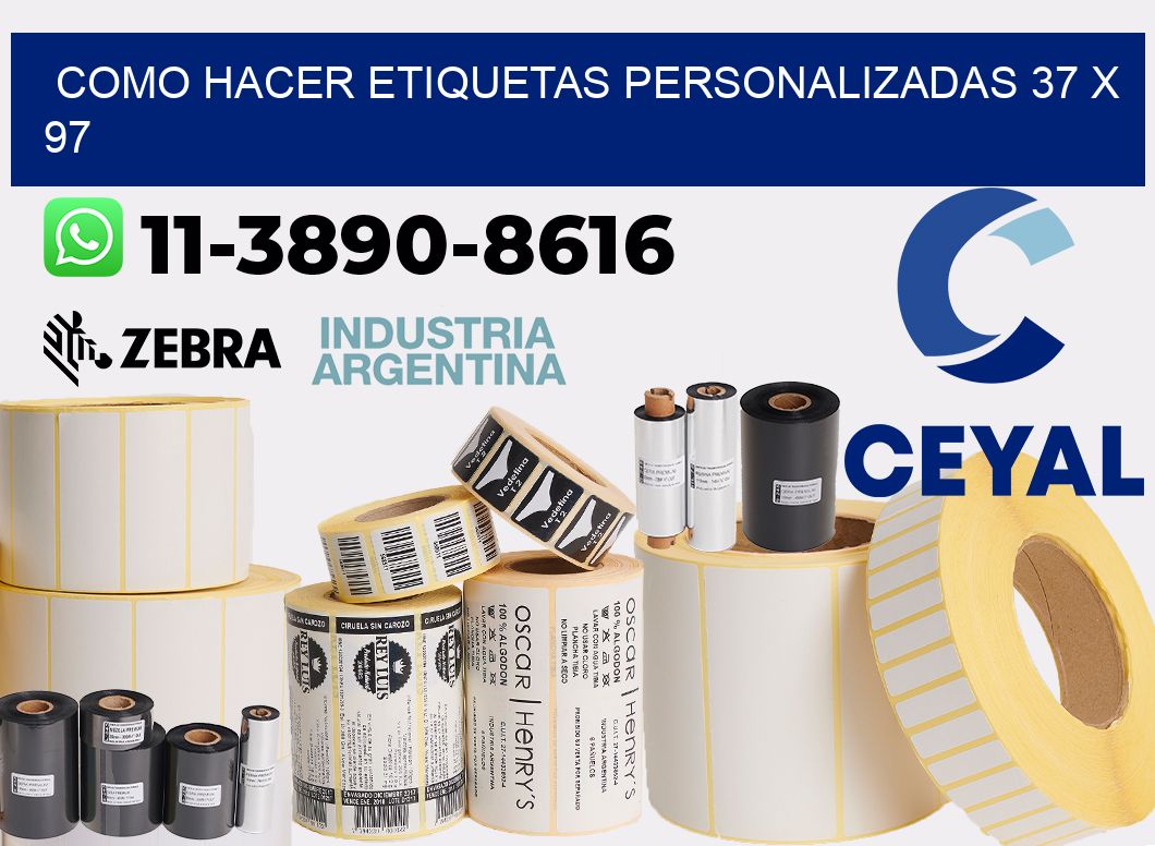como hacer etiquetas personalizadas 37 x 97