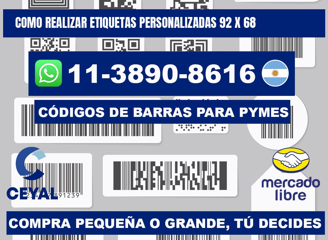 como realizar etiquetas personalizadas 92 x 68