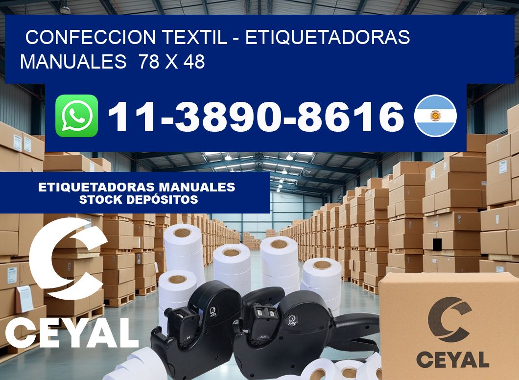 confeccion textil – Etiquetadoras Manuales  78 x 48