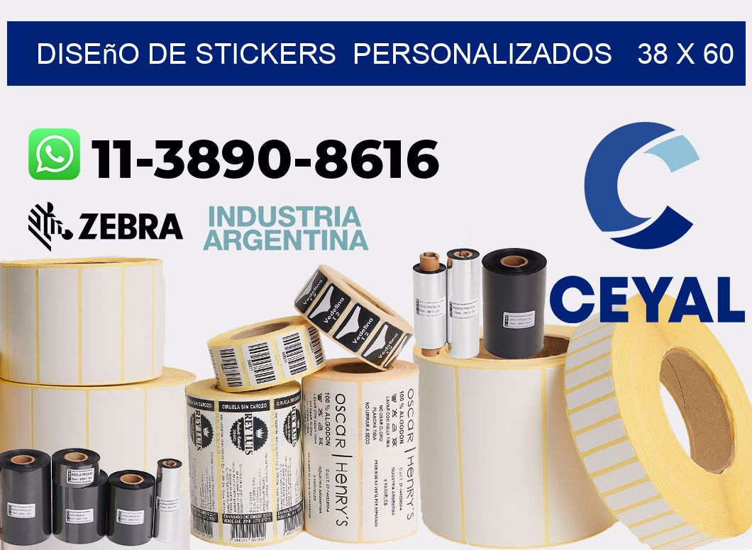 diseño de stickers  personalizados   38 x 60