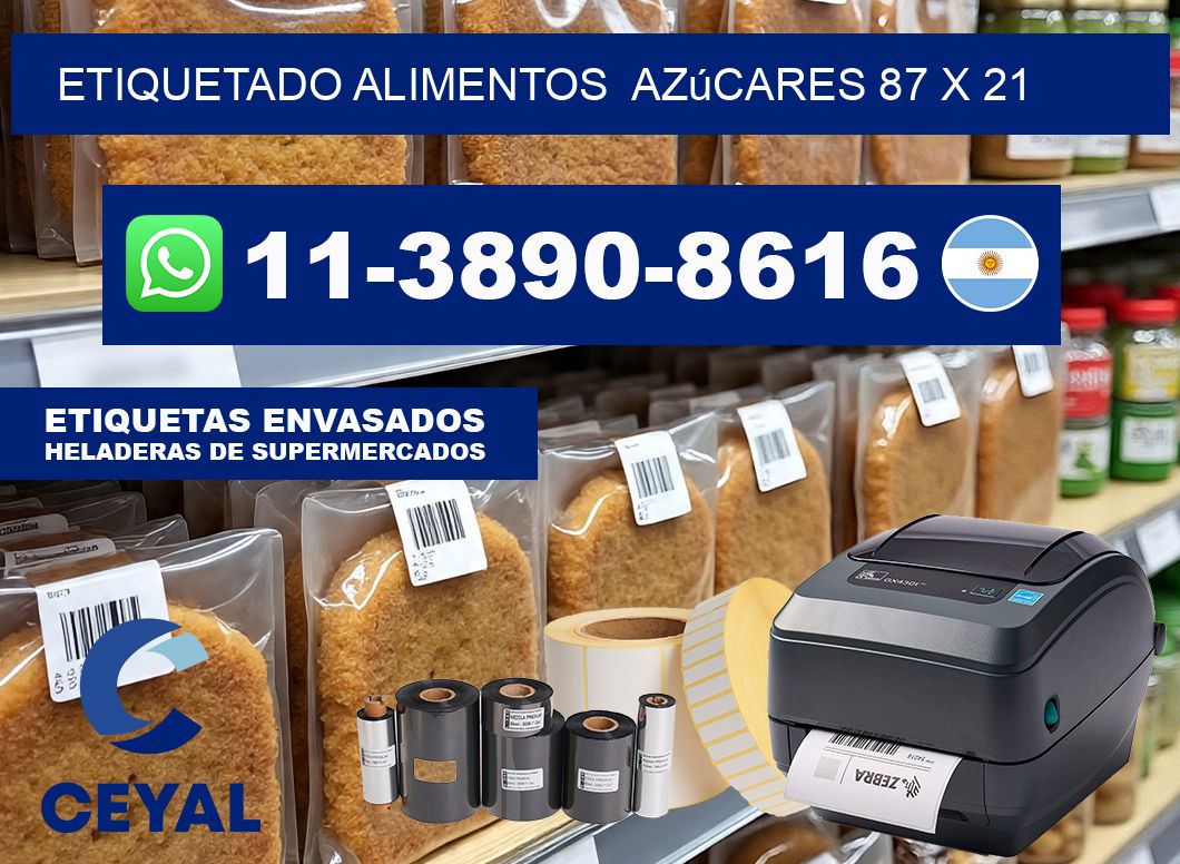 etiquetado alimentos  Azúcares 87 x 21
