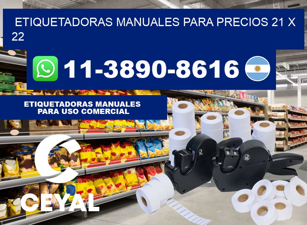 etiquetadoras manuales para precios 21 x 22