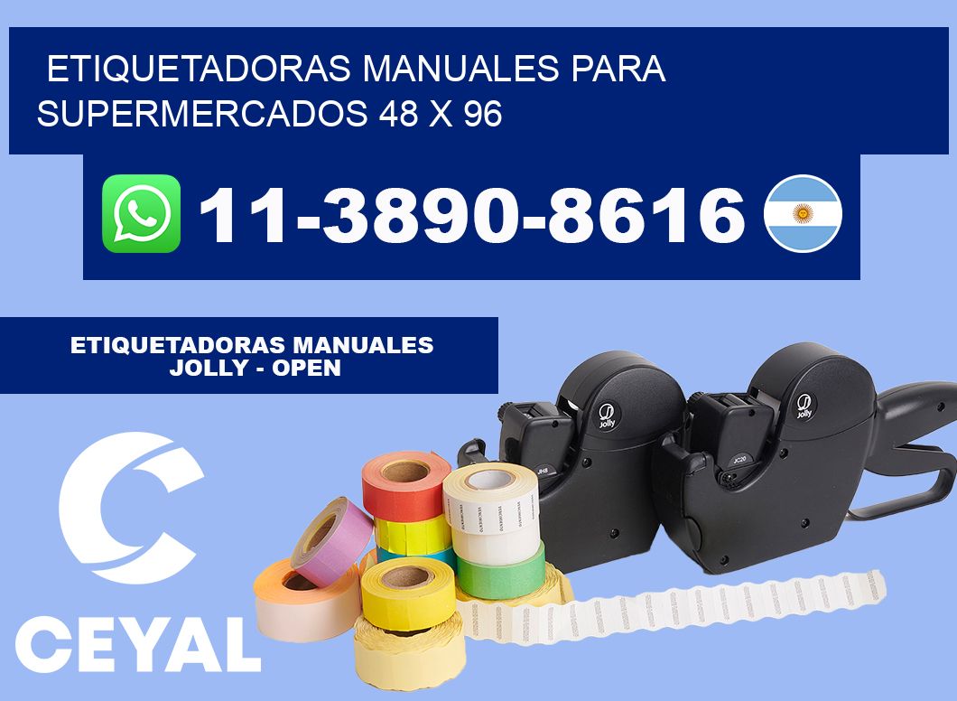 etiquetadoras manuales para supermercados 48 x 96