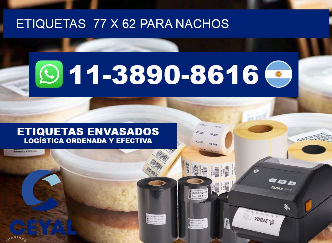 etiquetas  77 x 62 para Nachos