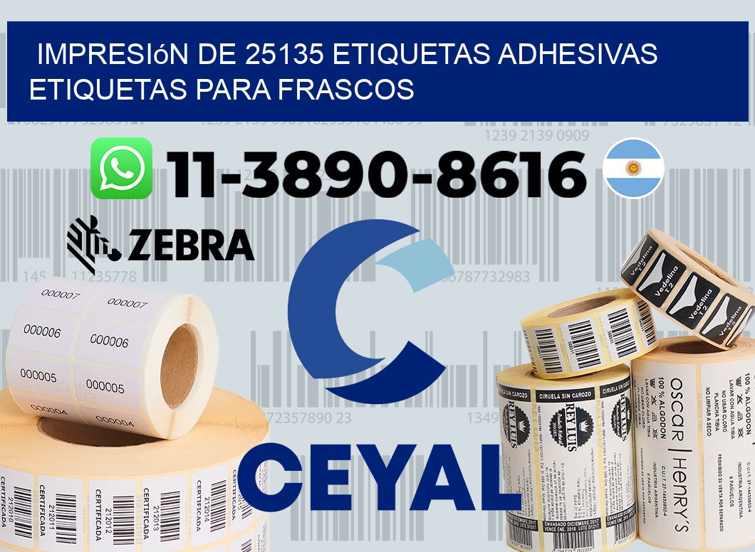 impresión de 25135 etiquetas adhesivas etiquetas para frascos