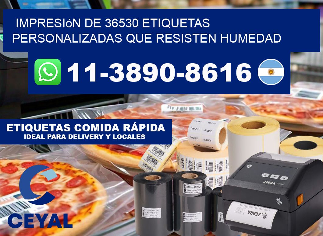 impresión de 36530 etiquetas personalizadas que resisten humedad