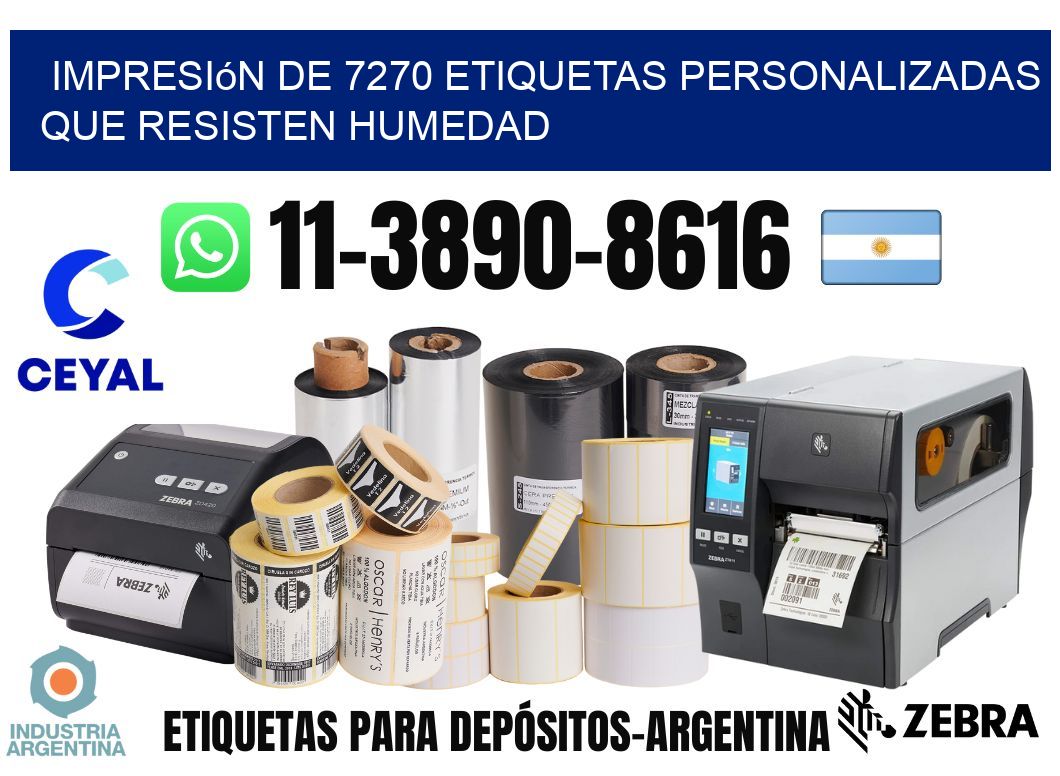 impresión de 7270 etiquetas personalizadas que resisten humedad