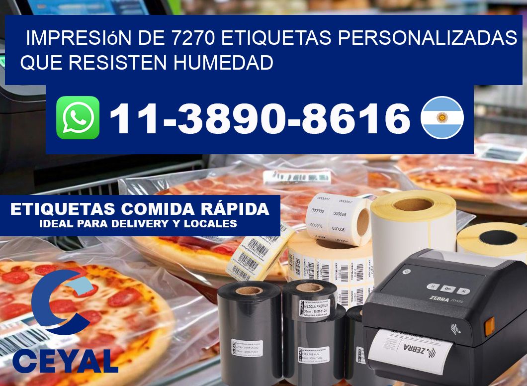 impresión de 7270 etiquetas personalizadas que resisten humedad