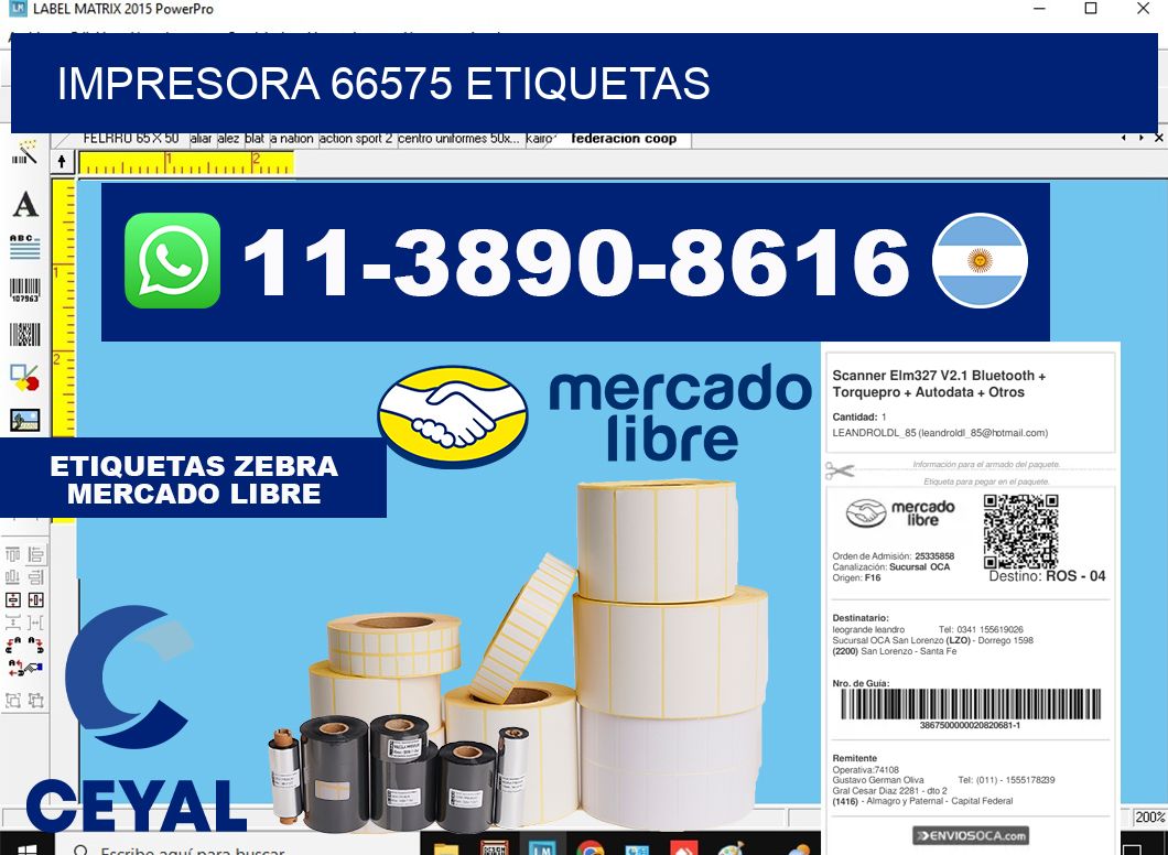 impresora 66575 etiquetas