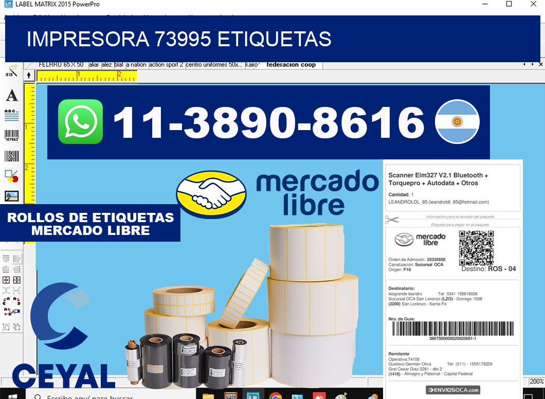 impresora 73995 etiquetas