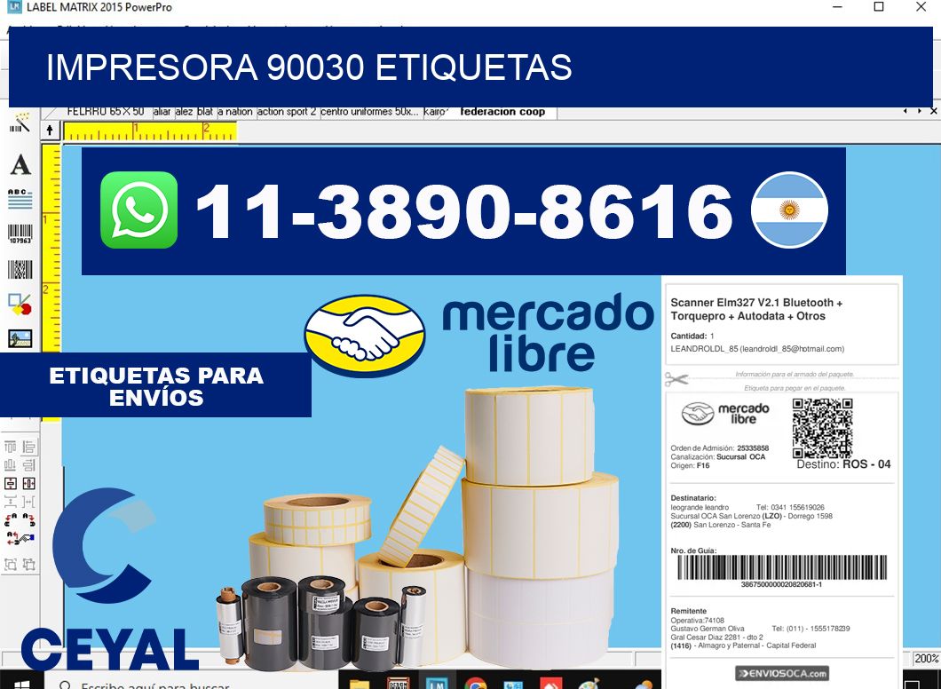 impresora 90030 etiquetas