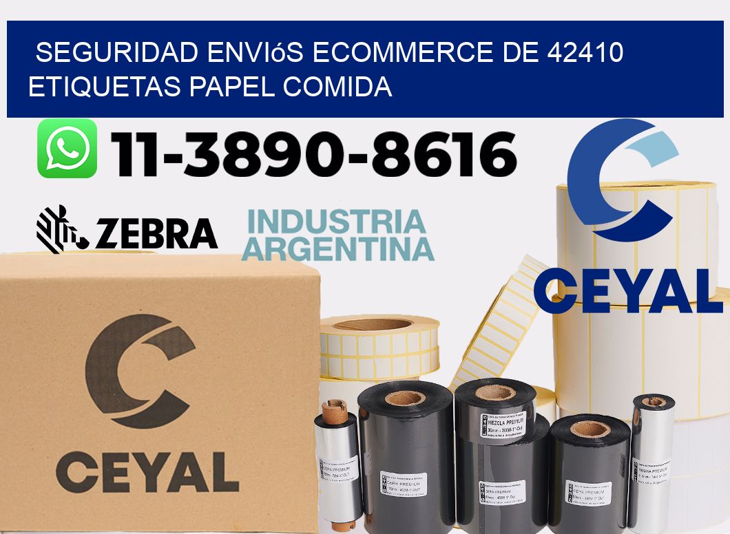 seguridad enviós ecommerce de 42410 etiquetas papel comida