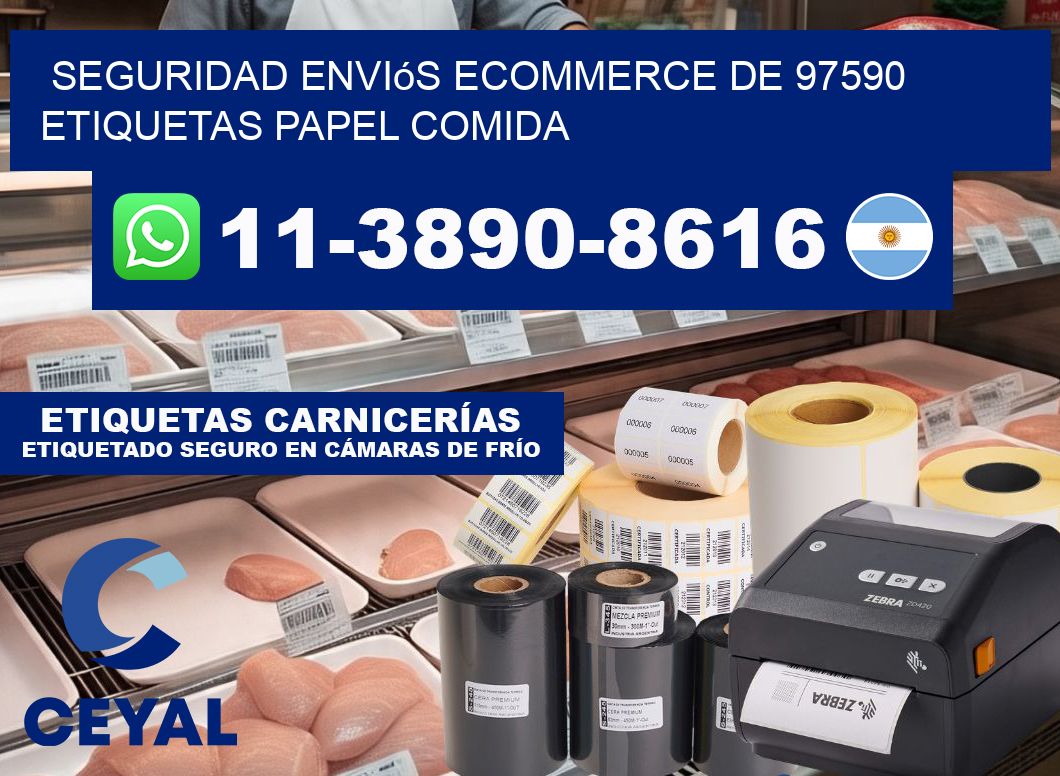 seguridad enviós ecommerce de 97590 etiquetas papel comida