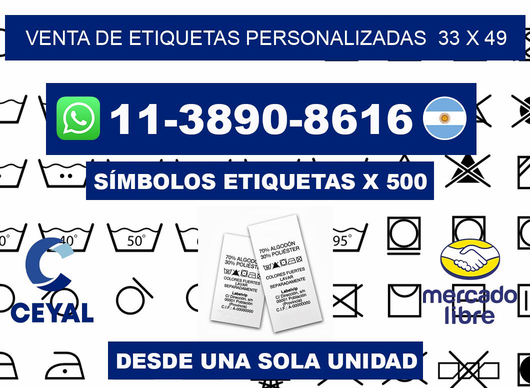venta de etiquetas personalizadas 33 x 49